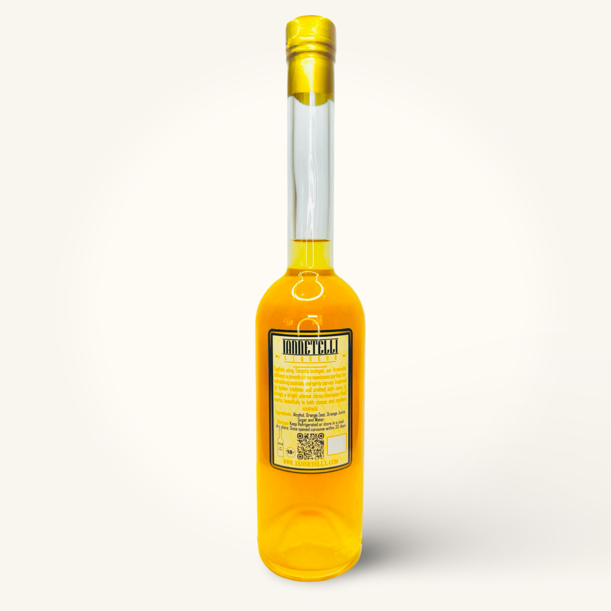 Bottle of Iannetelli Arancello 500ml on a plain white background